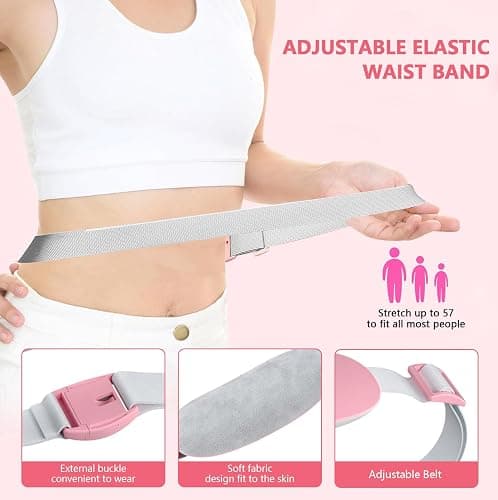 LISACOOL Portable Heating Pad for Period Cramps Cordless Menstrual Heating Pad with 3 Heat Levels and 3 Massage Modes, Birthday Gifts for Women and Girls (Pink) thumbnail 4