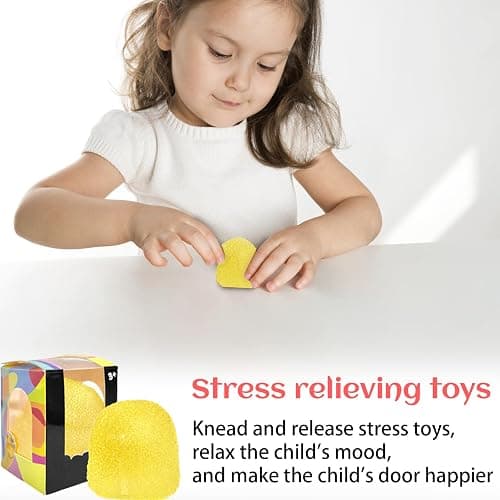 Gumdrop Squishy Toys, Super Solid Strees Ball Sensory Fidget Toys for Anxiety Relief, Squeeze&Relax Slow Rising Gum Drop Squishy Desk Toys, Teens & Adults Gifts Party Favors(A-Blue) thumbnail 7