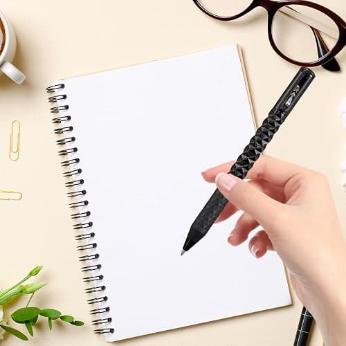 4pcs Geometric Deformation Pen Funny Geometric Metal Crinkle Pen Geometric Deformation Ballpoint Pen Geometric Diamond Deformation Gel Pen for Writing and Drawing, Gifts for Christmas (Black) thumbnail 5