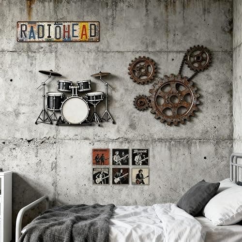 Vintage Wall Decoration Radiohead Rock Music Country Band Street Sign Bar Metal tin Sign Poster thumbnail 6