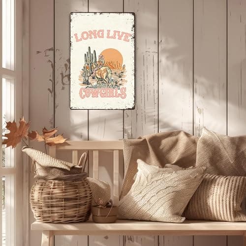 Znzd Long Live Cowgirls Room Decor,Western Art, Tin Signs Vintage,Western Long Live Cowgirls Tin Signs Art 12×18,Cowgirl Decor for Country Home Girls Room Dorm,Western Gifts for Teen Girls Cowgirl thumbnail 4