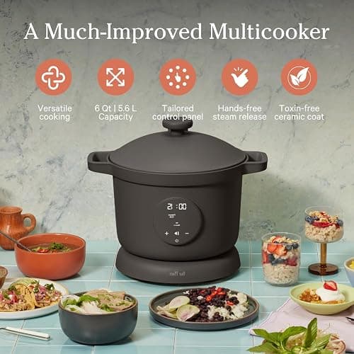 Our Place Dream Cooker | 6-quart Multicooker | 4 Versatile Modes | Pressure Cook, Slow Cook, Sear & Saute, Keep Warm | Hands-Free Steam Release | Tailored Control Panel | Char thumbnail 2