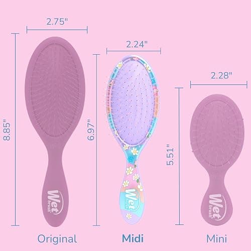 Wet Brush Bluey & Bingo Kids Midi Hair Brush, Smaller Size For Little Hands, Soft Bristles Detangle Knots With Ease, Ergonomic Handle, For All Hair Types, Limited Edition, Purple thumbnail 4