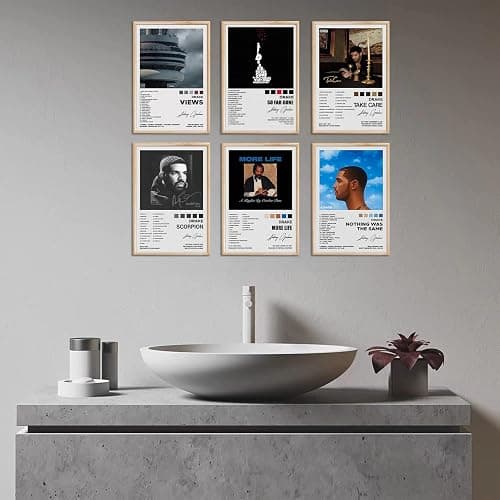 Drake Signed Limited Posters Music Album Cover Posters Room Aesthetic Canvas Wall Art Prints Set of 6 for Girl and Boy Teens Dorm Room Decor 8x12 inch Unframed thumbnail 7