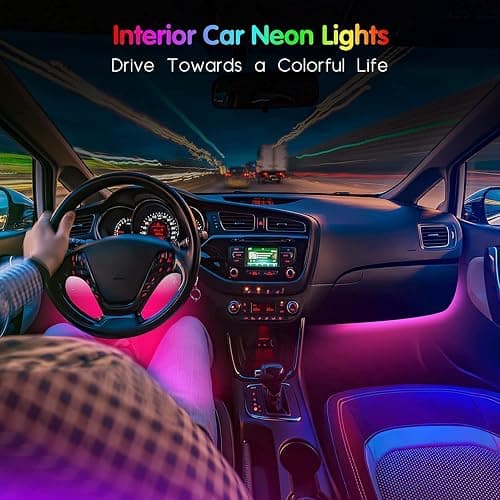 Car LED Strip Light, EJ's SUPER CAR 4pcs 36 LED Multi-Color Car Interior Lights Under Dash Lighting Waterproof Kit with Multi-Mode Change and Wireless Remote Control, Car Charger Included,DC 12V thumbnail 3