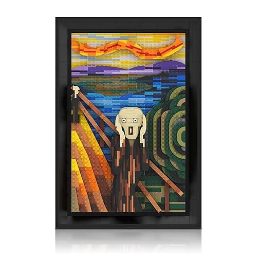 Sosuy The Scream Building Set- Wall Art Decor Building Blocks for Adults. Home Decor Room Decor Aesthetic Christmas Halloween Birthday Thanksgiving for Kids Boys Girls Men, Women and Art Lovers Gift - Image 1