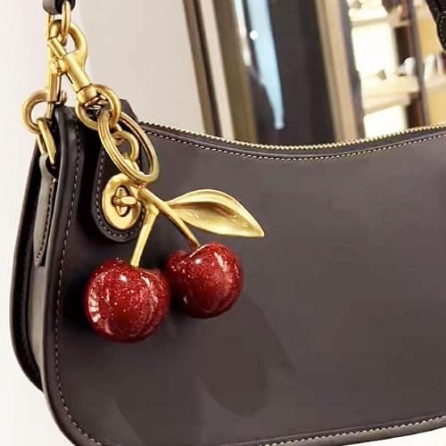 FASTFAIRY Keychain Cherry Bag Charms Purse: Key Chains Women Cute - Car keyrings leather handbags - Fashion enthusiasts thumbnail 5
