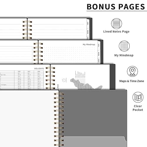 AHGXG Academic Planner 2026-2027, July 2026 - June 2027, 8.5" x 11" | Weekly and Monthly, Calendar, Agenda for Women, Teacher, Student, School, 12-Month Tabs (Black) thumbnail 7