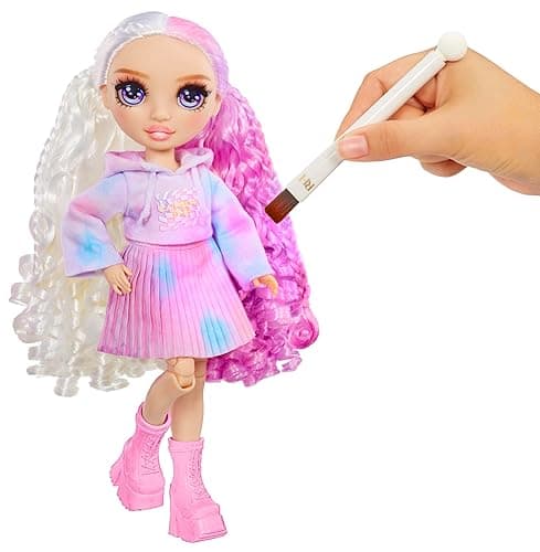 Rainbow High Watercolor & Create Fashion DIY Doll with Washable Watercolors + Tie-Dye Kit, Purple Eyes, Curled Hair, Bonus Top & Shoes. Color, Create, Play, Rinse and Repeat. Creative 4-12+ thumbnail 5