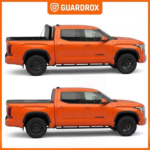 LX5 Low Profile Flip Up Truck Bed Cover for 22-26 Toyota Tundra 5.5ft (67") | Scratch& Weather Resistant FRP Panels, Aluminum Alloy Frame, Flip-Up Design Provides Full Bed Access, No-Drill Installation thumbnail 8