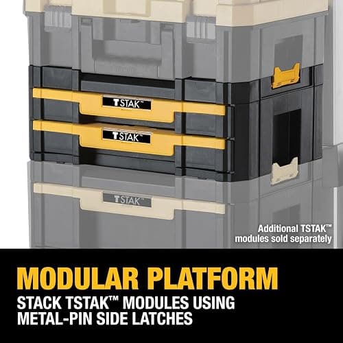 DEWALT TSTAK Tool Storage Organizer with Double Drawers, Holds Up to 16.5 lbs. (DWST17804) thumbnail 6