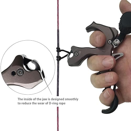 xxiaojun Compound Bow Aid Releaser with Wrist Straps and Adjustment Tool,Archery Release Aids with 3 OR 4 Thumb Release Adjustable,Aluminum Alloy Aids.Non-Slip Design with Circle Points. thumbnail 5