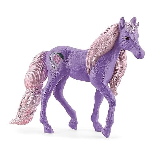 Schleich bayala, Unicorn Toys, Unicorn Gifts for Girls and Boys 5-12 Years Old, Grape Unicorn Foal - Image 1