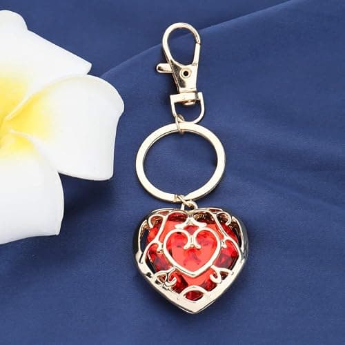 FAADBUK Cosplay Jewelry Skyward Sword Heart Sapphire Ruby Necklace Gamer Fans Gift thumbnail 4