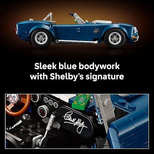 LEGO Icons Shelby Cobra 427 S/C Car Building Set for Adults - Bedroom, Office, or Book Shelf Decor for Sports Car Fans, Ages 18+ - Gift Idea for Birthdays - 10357 thumbnail 5