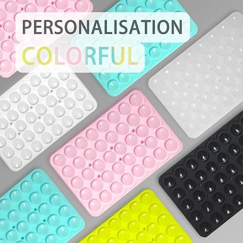 HZZADZXW Silicone Suction Phone Case Mount - Universal Compatibility for iPhone & Android Devices - Hands-Free Accessory for Selfies & Tiktok Videos - Fun Fidget Toy Gift-White thumbnail 5