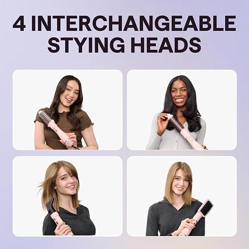 Wavytalk Hair Dryer Brush Set, Air Sculpt 4-in-1 Hot Air Brush Set, Multi Hair Styler for Salon Blowouts, Smooth Curls, Volumizing and Straightening, Sleek and Less Frizz, Pink thumbnail 3