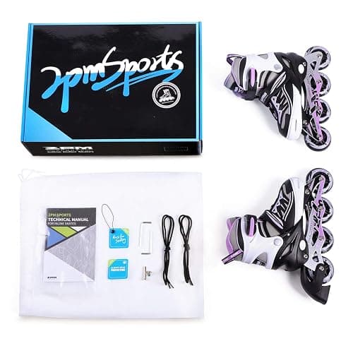 2PM SPORTS Cytia Pink Girls Adjustable Illuminating Inline Skates with Light up Wheels, Fun Flashing Beginner Roller Skates for Kids thumbnail 7