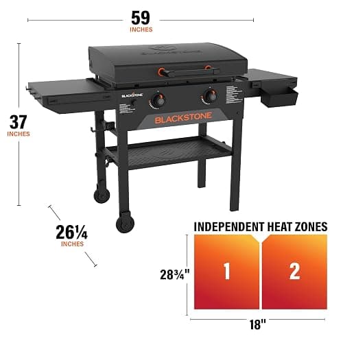 Blackstone 2287 Original 28” Omnivore Griddle with X-Braced Hood, Powder Coated Steel, Black thumbnail 3