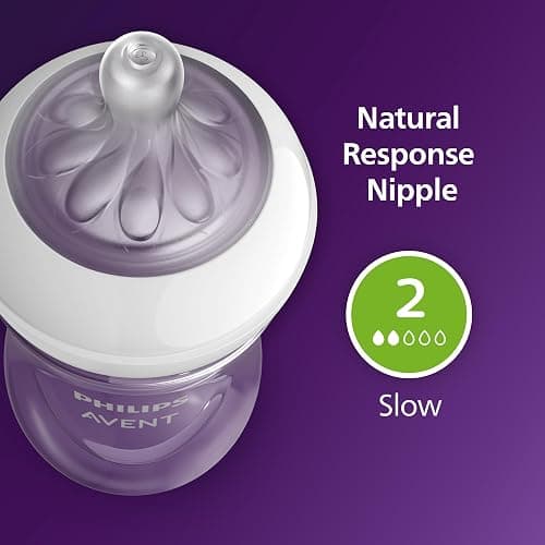 Philips Avent Natural Baby Bottle with Natural Response Nipple (Slow Flow, Flow 2), 4oz, 3-pack, SCY900/03 thumbnail 7