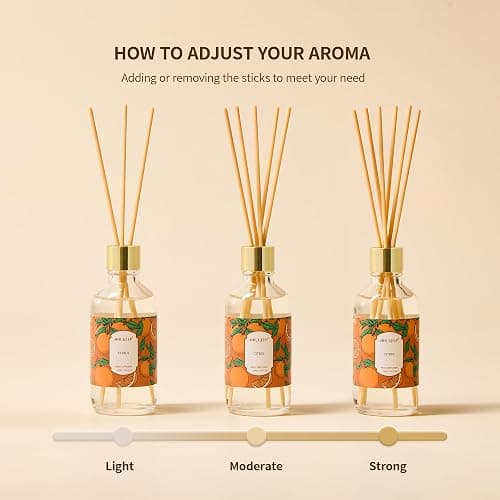 Airkeep Reed Diffuser Oil Set with Reed Sticks,Citrus Aromatherapy Oil Scent Diffuser for Home Office Bathroom Decoration Perfume and Gifts 3.38oz/100ml thumbnail 9