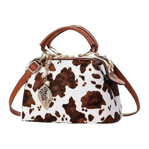 Tigpoy Women's Leather Handbag, Top-Handle Satchel Purse with Crossbody Strap, Fashion Tote Shoulder Bag for Daily Use - Image 1