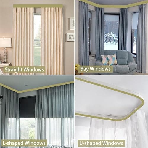 Trimold Premium 6m Ceiling Curtain Track System, Flexible and Durable Design for Effortless Gliding, Ideal for Shower Window RV Room Dividers, Privacy and Home Décor thumbnail 6