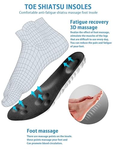 4D Cloud Insoles for Men and Women, Arch Support Insoles, Memory Foam Insoles, Shock Absorption and Cushioning Sports Shoe Insoles (Black, XS (Men 5-6 / Women 6-7) - XS (Men 5 -6 / Women 6-7) - Black thumbnail 5
