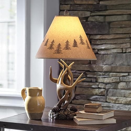 Signature Design by Ashley Derek Rustic Cabin Antler Lamp Set, 2 Count, Brown thumbnail 2