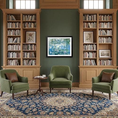 NIHO-JIUMA Diamond Painting Kits Monet's Water Lilies, 5D DIY Full Drill Diamond Art Gift for Adults, Home Decoration (40x50cm/16x20inches) thumbnail 3