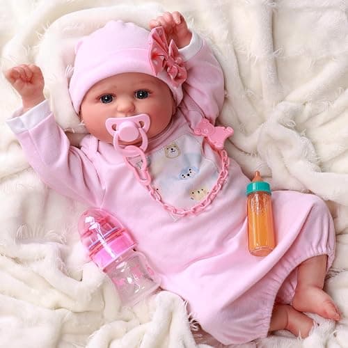 BABESIDE Baby Doll Bottles with Disappearing Milk and Juice Magic Bottles, Magnetic Pacifiers and Pacifier Clips Chain for Reborn Baby Dolls Girls & Boys, 8 Pcs Baby Doll Accessories Set thumbnail 7