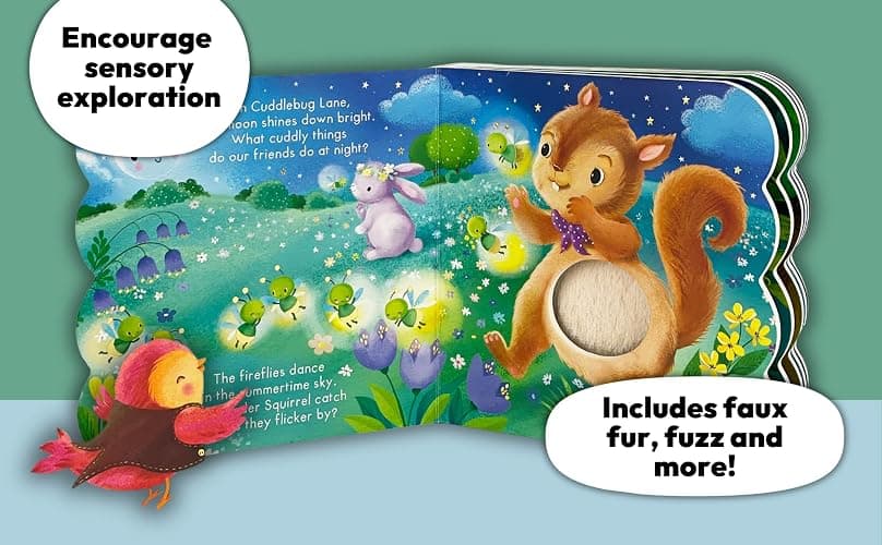 Touch and Feel: Good Night, Cuddlebug Lane: Baby & Toddler Sensory Board Book thumbnail 4