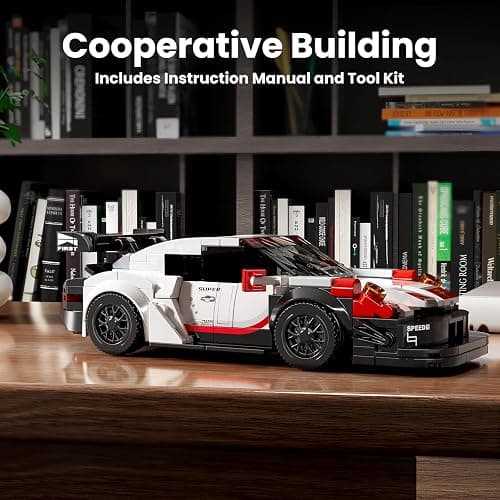 Mould King 27010 Speed Champion Rennwagen Bausteine 911 RSR Sportwagen Klemmbausteine mit Acryl-Vitrine Modellautos zum Sammeln (349 Teile) thumbnail 4