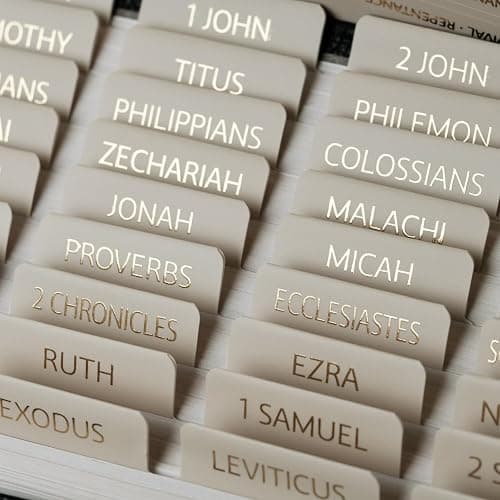 UPAFEXXI-Laminated Bible Tabs with Book Summaries(Gold Foil Embossed Lettering), Bible Tabs for Women and Men, Reposition Large Print Stickers, Easy to Read, 80Chapters Labels for Easy Navigation thumbnail 6