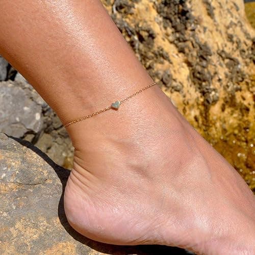 Starain 12Pcs Summer Beach Anklets for Women Waterproof Gold Silver Chain Ankle Bracelets Cute Women's Foot Anklet Set 7.9-10.5 inch Adjustable thumbnail 2