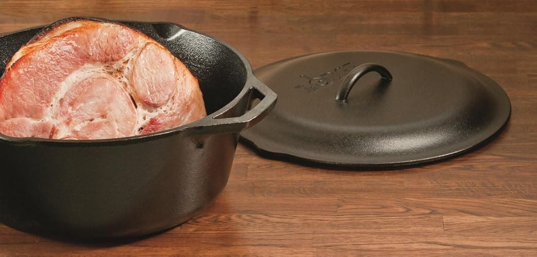 Lodge Cast Iron Dutch Oven - Loop Handle Cooking Vessel - Even Heat Retention - Oven-Safe, Versatile Pot - 7 Quart thumbnail 5