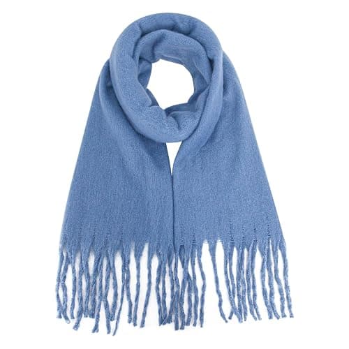 MissShorthair Thick Scarf for Women Big Chunky Colorful Blanket Fluffy Soft Scarves Winter Colorful Shawl Warps - Image 1