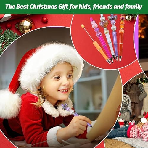 DASTTUIS 150 Pieces DIY Beadable Pen Kit – 50 Plastic Ballpoint Pens with Refills & Bags, Beads Not Included – School Supplies, Office Accessories & Craft Gifts for Students & Teachers (Multicolor) thumbnail 8