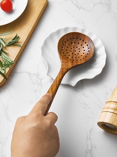 ABRUTY Spoon Rest for Stove Top, Ceramic Spoon Holder for Counter, Modern Farmhouse Decor Accessories for Spatula, Spoons or Tongs thumbnail 2