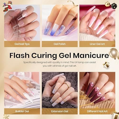 Beetles Mini Uv Light for Gel Nails Flash Curing Innovative with Smart Sensor for Easy and Fast Extension System, Portable Manicure Uv Led Light for Gel Nail Polish Diy thumbnail 4