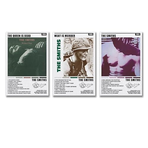 ZGHQHCDRH The Smiths, The Queen Is Dead, Meat Is Murder - Set of 3 Album Posters Music Canvas Wall Art For Room Aesthetic 08x12inch(20x30cm) - Image 1