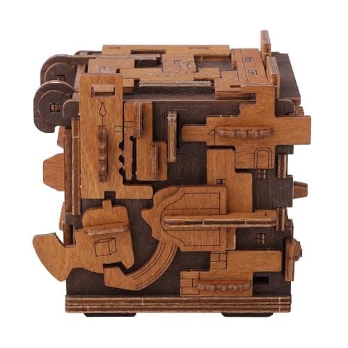 WOODEN.CITY Escape Room Puzzle Box – 3D Wooden Puzzle Box for Adults & Teens, Brain Teaser Puzzle Box Secret Lock Box with Cluebox Mechanism – Mechanical Wood Puzzle Box Kit, Unique Puzzle Boxes Gift thumbnail 3