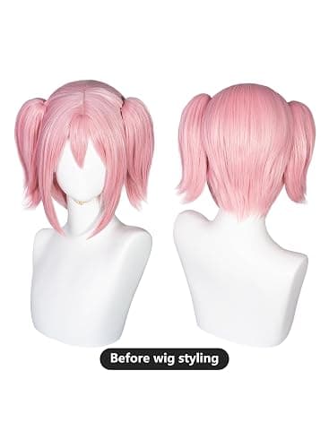 OSIAS Madoka Magica Wig Pink Short Synthetic Heat Resistant Hair thumbnail 2