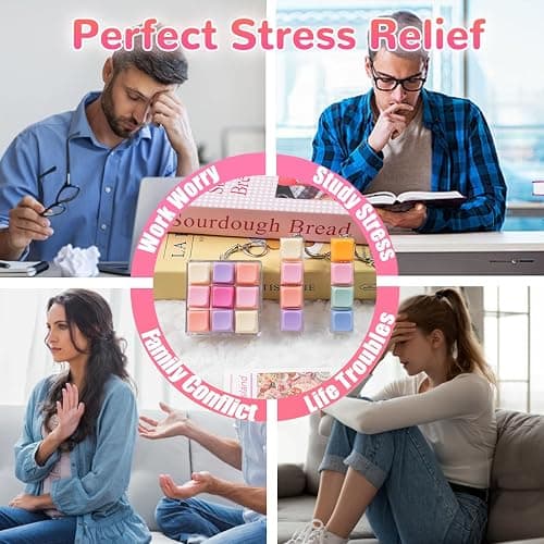 3 Pcs Keyboard Fidget Toy, Colorful Loud Fidget Keyboard Keychain 4-in-1 Keyboard Clicker Fidget Toy Stress Relief, 9Key Fidget Clicker Toys for Anxiety Decompression (Orange Pink) thumbnail 4