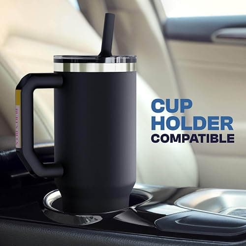 Frost Buddy Thicc Buddy - 40 oz Stainless Steel Vacuum Insulated Tumbler with Lid and Straw for Water - Travel Mug Cupholder Friendly - Gifts for Women Men Him Her (Ice Cream) thumbnail 8