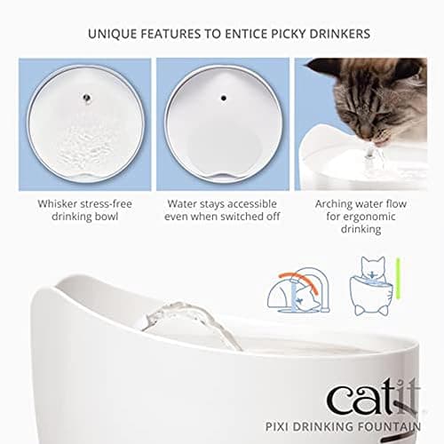 Catit Pixi Fontaine à Eau pour Chat 2,5 L Blanc thumbnail 4