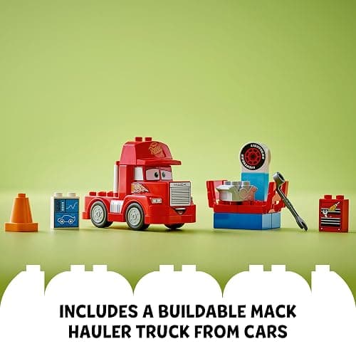 LEGO Disney Pixar Mack at The Race Cars Toys - Pixar Cars Birthday Gift for Toddlers, Preschool, Boys & Girls, Ages 2+ - Educational Building Toys Set - 10417 thumbnail 4