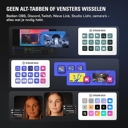 Elgato Stream Deck MK.2 White – Studio Controller, 15 macro keys, trigger actions in apps and software like OBS, Twitch, ​YouTube and more, works with Mac and PC thumbnail 4