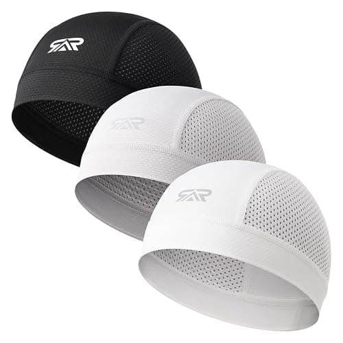 THINDUST 3Pcs Breathable Mesh Skull Cap,Lightweight Quick Dry Sports Helmet Liner for Men Women, Cooling Cycling Beanies - Image 1