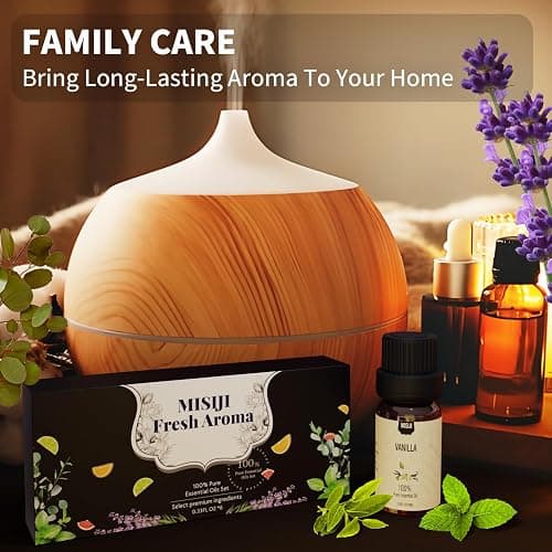 MISIJI Essential Oils Set Top 6 Aromatherapy-Essential Oils for Diffuser for Home,Air Freshening Diffuser Oils Scents for Aromatherapy,Laundry,Candle&Soap Making,Humidifiers 6 X 10ML thumbnail 4